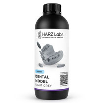 Фотополимерная смола HARZ Labs Dental Model Light Grey, светло-серый (1 кг)