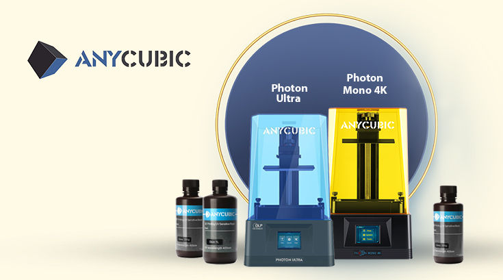 Новые модели  3D-принтеров и  большой ассортимент смол Anycubic