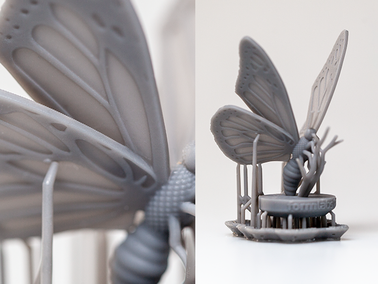 Статуэтка-бабочка, напечатанная на Formlabs Form 3